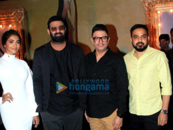 Photos: Prabhas, Pooja Hegde, and Bhushan Kumar spotted at an event for Radhe Shyam in Mumbai