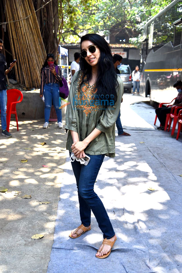 photos shraddha kapoor keeps it simple in a green top and blue denim with black shades as she gets spotted for a brand shoot in worli 3