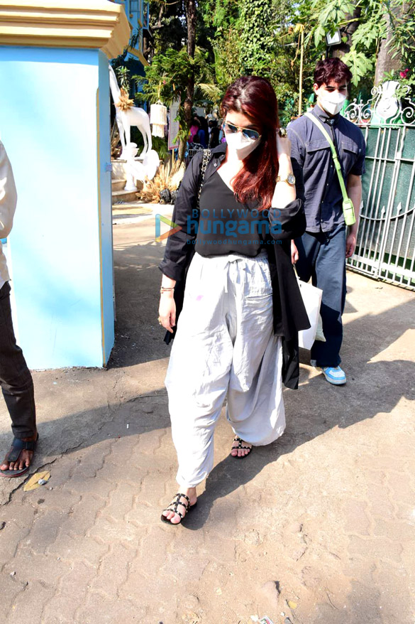 photos twinkle khanna and her son aarav spotted together in bandra 2
