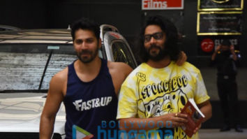 Photos: Varun Dhawan poses for the paparazzi as he hits a gym in Khar
