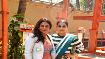 Photos: Vidya Balan and Shefali Shah snapped promoting their film Jalsa at JW Marriott in Juhu