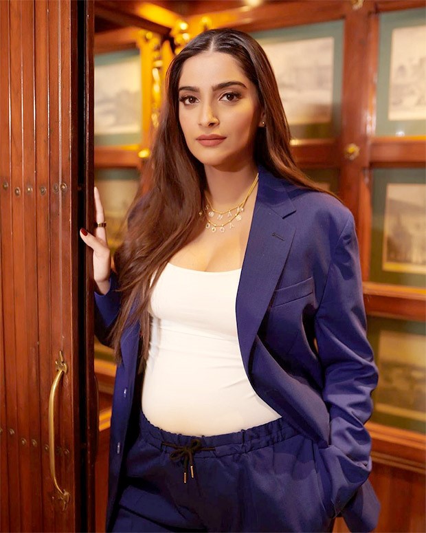 Pregnant Sonam Kapoor makes first appearance post announcement with Anand Ahuja; aces maternity fashion in purple pantsuit worth Rs. 75,000 and custom-made necklace