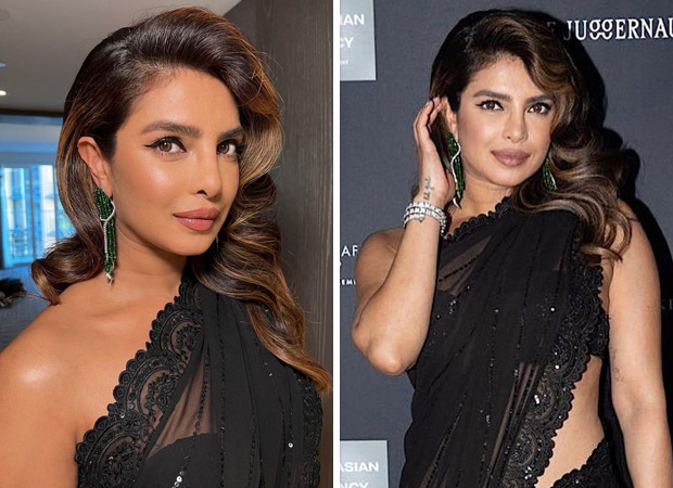 Priyanka Chopra Ki Bf Full Hd - Priyanka Chopra exudes 'desi girl' vibes in sexy black saree to host  pre-Oscar event : Bollywood News - Bollywood Hungama