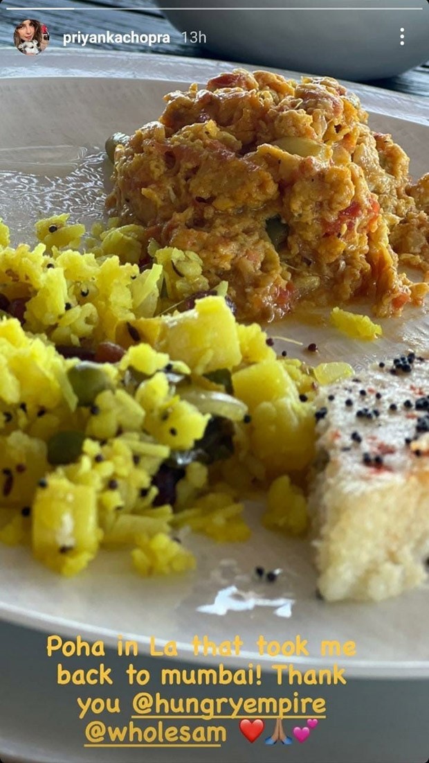 Priyanka Chopra remembers her Mumbai days as she starts her day with poha for breakfast in Los Angeles