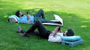 RRR: Ram Charan and Jr NTR cool down in an open field as producers drop a funny picture