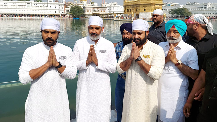 RRR team S. S. Rajamouli, Ram Charan and Jr. NTR visit Golden Temple to seek blessings ahead of film’s release Part 1