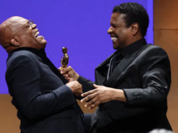 Samuel L. Jackson receives his first-ever Oscar as Lifetime Achievement Award from longtime friend Denzel Washington
