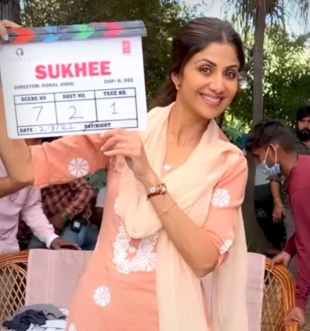 Shilpa Shetty super stoked as she holds the clapperboard for her next Sukhee