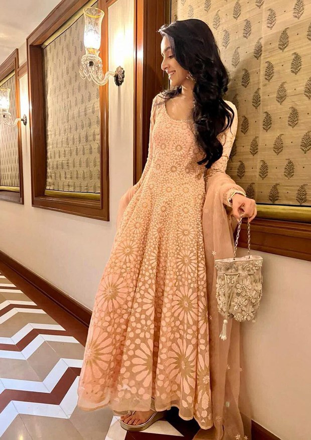 Shraddha Kapoor looks regal in geometric hand embroidered anarkali kurta set by Rahul Mishra worth Rs. 1.52 lakh 