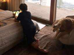 Suhana Khan shares a photo of her brother Abram and their pet dog chilling in her room, see adorable moment