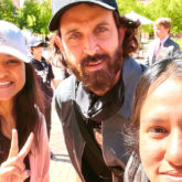 Hrithik Roshan poses with fans on USC campus