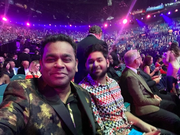 AR Rahman and son Ameen Grammys 2022 in Las Vegas; interact with superstars BTS