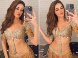 Ananya Panday’s orange-golden lehenga reminds her of Alia Bhatt-Ranbir Kapoor song Kesariya from Brahmastra