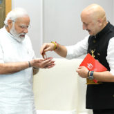 Anupam Kher meets Prime Minister Narendra Modi; gifts rudraksh mala sent by his mother