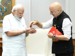 Anupam Kher meets Prime Minister Narendra Modi; gifts rudraksh mala sent by his mother