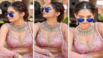 Anushka Sen flaunts her bedazzling side in pastel pink embellished lehenga