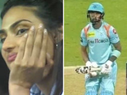 Athiya Shetty, Suniel Shetty and her family cheer for KL Rahul but he earns a golden duck against Rajasthan Royals