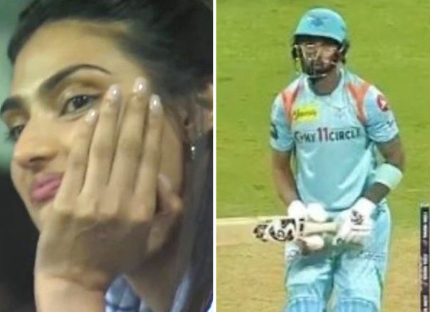 Athiya Shetty, Suniel Shetty and her family cheer for KL Rahul but he earns a golden duck against Rajasthan Royals