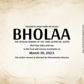 First Look of the movie Bholaa