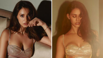 Disha Patani goes all glam and sultry in mini beige dress