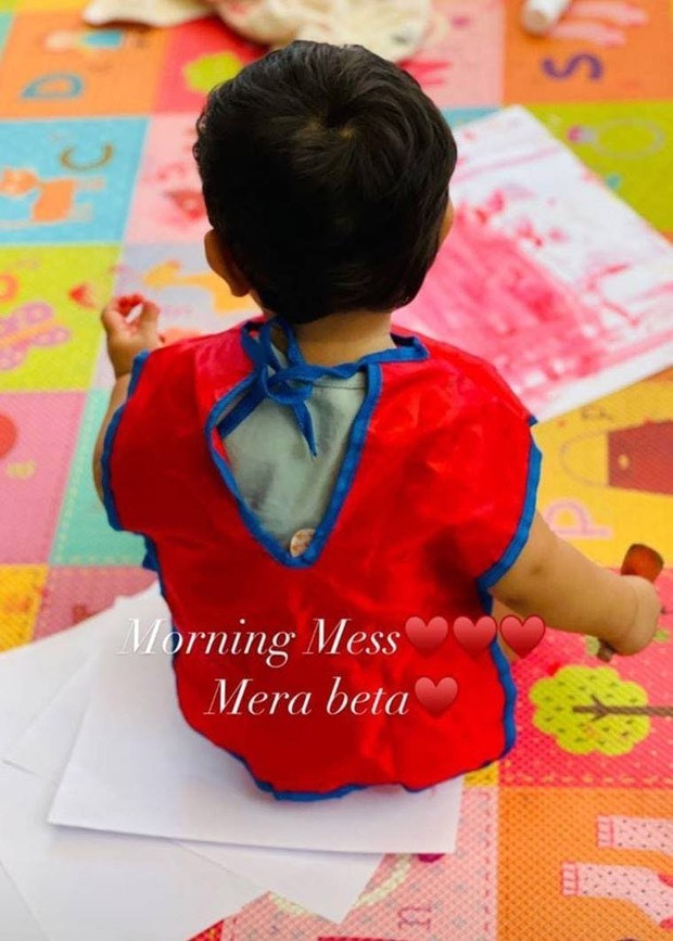 Kareena Kapoor Khan says 'mera beta' as Jeh Ali Khan makes 'morning mess' during colouring session