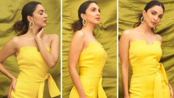 Kiara Advani is her own sunshine in lovely in a strapless yellow bodycon with thigh-high slit for Bhool Bhulaiyaa 2 promotions