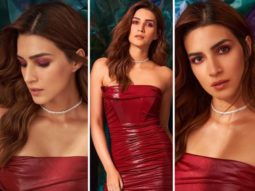 Kriti Sanon looks drop-dead gorgeous in burgundy bustier mini dress worth Rs. 4,884 for Karan Johar’s party