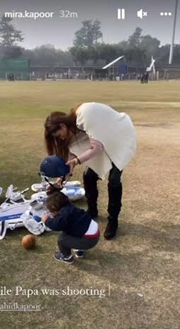 Mira Rajput shares behind-the-scenes photos of Shahid Kapoor and his children Misha and Zain before of the release of Jersey Mira Rajput shares behind-the-scenes photos of Shahid Kapoor and his children Misha and Zain before of the release of Jersey