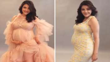 Mom-to-be Kajal Aggarwal emanates pregnancy glow in blush pink tulle gown in maternity photoshoot, watch video