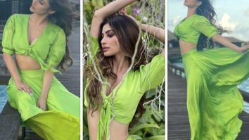 Mouni Roy is the ultimate diva in a green crop top and skirt in throwback vacation photos