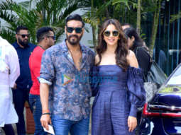 Photos: Ajay Devgn and Rakul Preet Singh spotted at Kalina airport as they leave for Runway 34 promotions