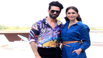 Photos: Shahid Kapoor and Mrunal Thakur in Delhi for Jersey promotions