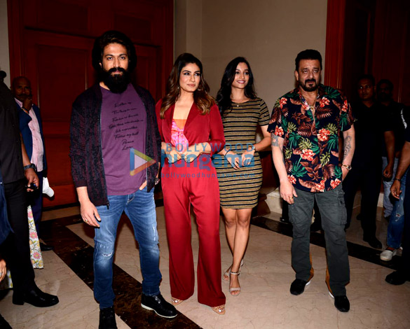 Photos: Yash, Srinidhi Shetty, Sanjay Dutt and Raveena Tandon spotted during the promotions of K.G.F – Chapter 2 at JW Marriott in Mumbai Photos: Yash, Srinidhi Shetty, Sanjay Dutt and Raveena Tandon spotted during the promotions of K.G.F – Chapter 2 at JW Marriott in Mumbai