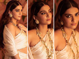 Pregnant Sonam Kapoor dons six yards of elegance flaunting her baby bump in all white saree for Abu Jani’s birthday bash