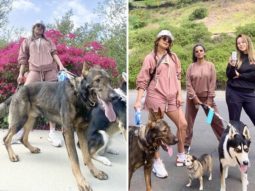 Priyanka Chopra opts for peach athleisure and pigtails as she spends Sunday with friends and pups