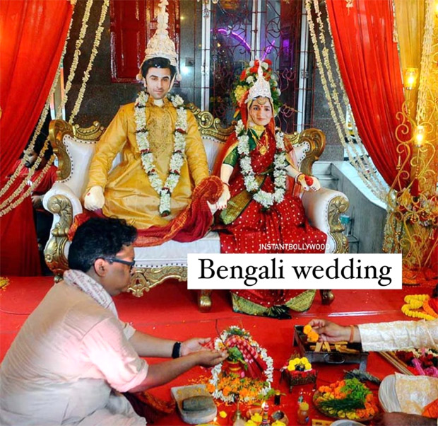 Ranbir Kapoor-Alia Bhatt Wedding Fans hold Bengali marriage ceremony with cutouts of newlyweds Ranbir Kapoor-Alia Bhatt Wedding Fans hold Bengali marriage ceremony with cutouts of newlyweds