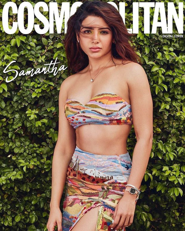 Samantha Ruth Prabhu sets the mercury soaring in bralette and thigh-high slit skirt worth Rs. 1.54 lakh on the cover of Cosmopolitan India