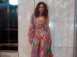 Shibani Dandekar sets comfy fashion summer goals in multi-coloured Payal Singhal chiffon crop top and flared pants worth Rs. 49,000