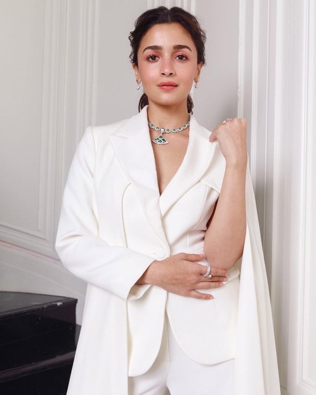 Alia Bhatt is a vision in white pantsuit with caped sleeves worth Rs. 1.15 lakh in Doha Alia Bhatt is a vision in white pantsuit with caped sleeves worth Rs. 1.15 lakh in Doha