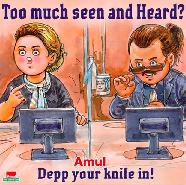 Amul drops a topical on Johnny Depp and Amber Heard’s highly publicized $50 million lawsuit