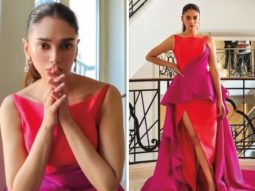 CANNES 2022: Aditi Rao Hydari makes a splash in thigh-slit colour block gown