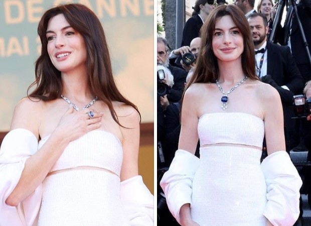 Cannes 2022: Anne Hathaway exudes Princess vibes in strapless bandeau peach  pink Armani Prive gown for Armageddon Time premiere : Bollywood News -  Bollywood Hungama
