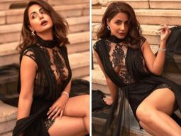 Cannes 2022: Hina Khan turns up the heat in semi-sheer bold black lace mini dress with trail