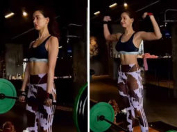 Disha Patani flaunts her abs as she does deadlifts; Tiger Shroff compliments her