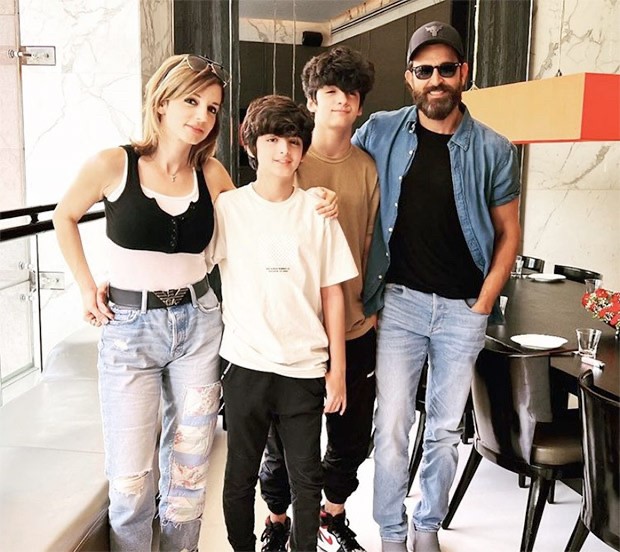 Hrithik Roshan and Sussanne Khan come together for family picture to celebrate Hridaan’s 14th birthday