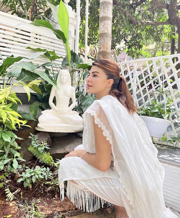 Jacqueline Fernandez explores a shade of her spirituality in a beautiful white attire