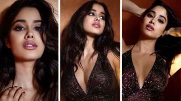 Janhvi Kapoor is raising oomph in brown shimmer thigh-high slit dress with plunging neckline in her latest photoshoot