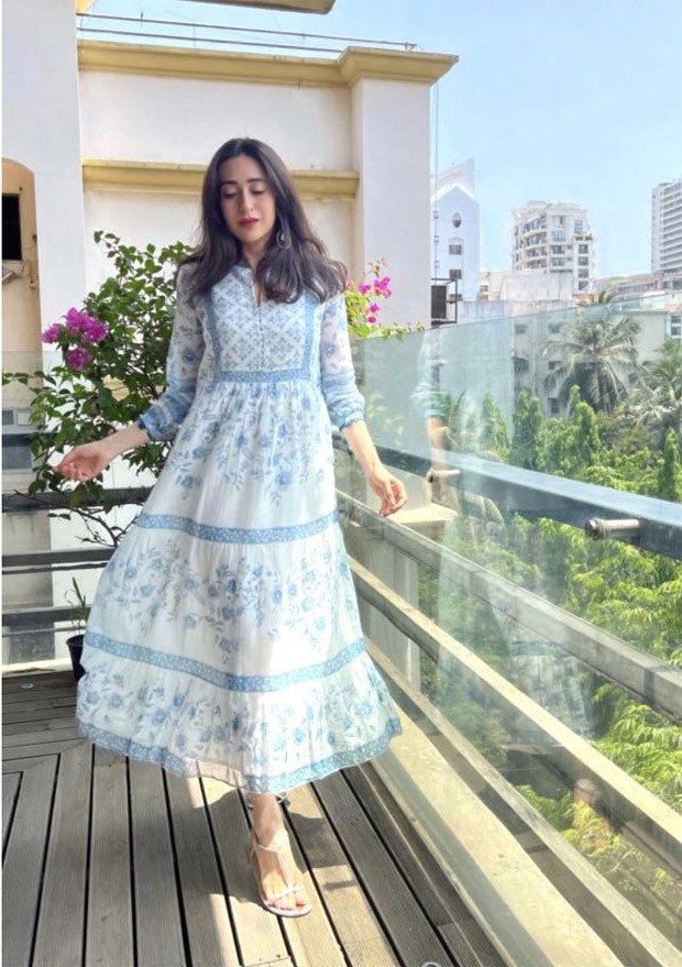 Karisma Kapoor in blue floral maxi dress worth Rs. 17,000 proves that ...