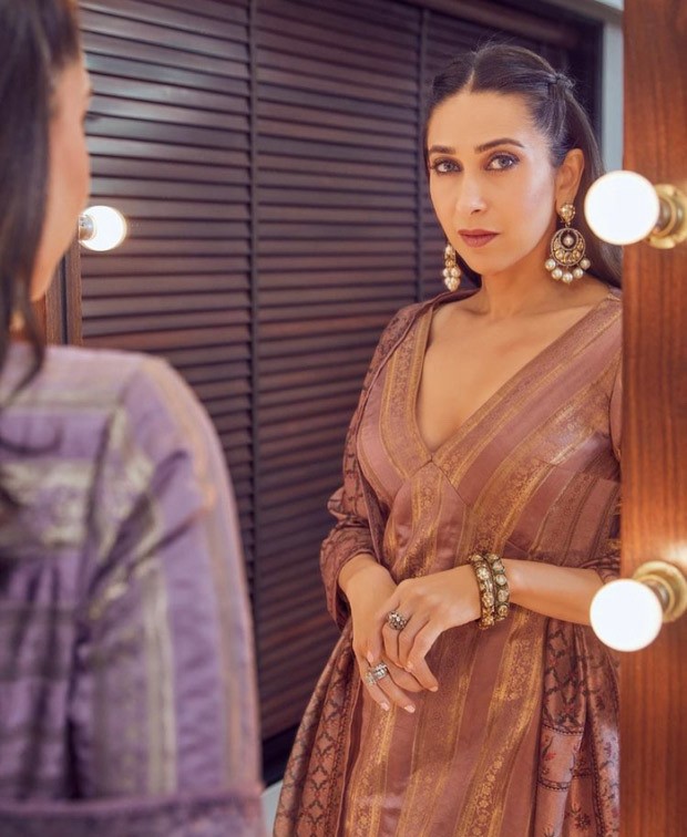 Karisma Kapoor sets ethnic style goals in mauve salwar suit for Eid celebration