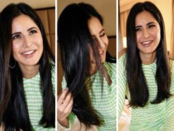 Katrina Kaif’s voluminous hair is a hit amongst fans as she flaunts it in a green checkered body-con Jacquemus dress for Rs. 57,035